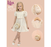 Lilax Kız Çocuk Börümcek Çantalı Elbise (2-5) Yaş