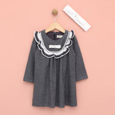 Lilax Kız Yakası Fırfır Detaylı Elbise (06 - 18 Ay )