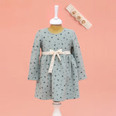 Lilax Kız Çıtır Çiçek Desenli Elbise ( 09 - 24 Ay )