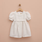 Lilax Kız Çocuk Keten Elbise (2-5 Yaş)